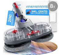 Vainqueur du test - Tête de balai pour Dyson V7/V8/V10/V11/V15/Gen5 - Aspirateur électrique - Embout de serpillère - Aspirateur eau et poussière - Avec réservoir d'eau amovible, réservoir de