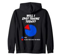 Vais-Je Faire du Trainspotting Aujourd'hui? Oui Diagramme à secteurs Trainspotter Sweat à Capuche