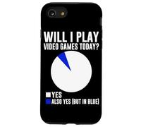 Vais-Je Jouer à des Jeux vidéo Aujourd'hui Oui Aussi Oui mais en Bleu Coque pour iPhone SE (2020) / 7/8