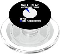 Vais-Je Jouer à des Jeux vidéo Aujourd'hui? Oui Aussi Oui (mais en Bleu) PopSockets PopGrip pour MagSafe