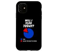Vais-Je Vlog Aujourd'hui? Oui Diagramme à secteurs sarcastiques pour Les Vloggers Coque pour iPhone 11