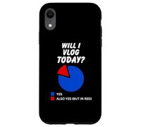 Vais-Je Vlog Aujourd'hui? Oui Diagramme à secteurs sarcastiques pour Les Vloggers Coque pour iPhone XR