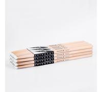 Vaisoeny Baguette batterie,Lot de 12 paires de baguettes de batterie 5A avec pointe en nylon pour batterie acoustique ou électronique - Baguettes ovales avec pointe en nylon