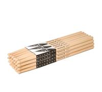 Vaisoeny Lot de 12 paires de baguettes de batterie 5A pour adultes, en bois d'érable classique, accessoires de percussion professionnels pour enfants