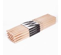 Vaisoeny Lot de 12 paires de baguettes de batterie 5B en bois d'érable classiques pour enfants, instruments de musique professionnels