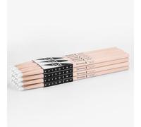 Vaisoeny Lot de 12 paires de baguettes de batterie 7A avec olives en nylon pour batteries acoustiques ou électroniques, ovales en nylon et érable pour batteurs et débutants