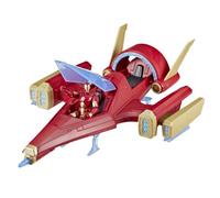 Vaisseau d'Iron Man avec 1 figurine 10cm incluse, Dès 4 ans, Avengers, Marvel