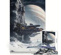Vaisseau Spatial amarré à Une Falaise Puzzle de 1000 pièces pour Adolescents Jeu de réflexion Activité à la Maison Cadeau touchant et Facile à découper 38x26cm