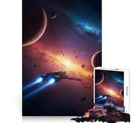 Vaisseau Spatial dans Une nébuleuse avec des planètes Puzzle de 1000 pièces pour Adolescents Jeu de réflexion Activité à la Maison 38x26cm