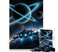 Vaisseau Spatial Devant Une planète à Anneaux Puzzle Difficile de 1000 pièces pour Adultes Jeu Intelligent et Amusant Découpe précise Cadeau Artistique 38x26cm
