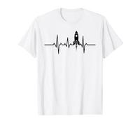 Vaisseau Spatial Heartbeat T-Shirt Graphique avec Valeur, Homme, Blanc, S