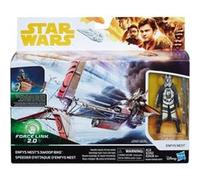 Vaisseau star wars force link 2.0 : speeder attaque + figurine enfys nest - vehicule et personnage disney - nouveaute G