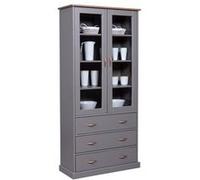 Generique Vitrine buffet Westerland 90 x 38,40 x 190 cm (gris, sépia/marron)