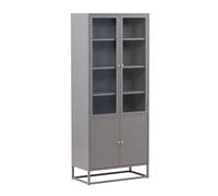 Vaisselier 4 Portes "Bakal" 190cm Gris