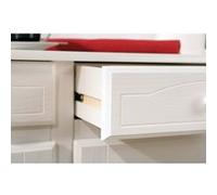 Vaisselier 4 Portes Bois Massif "Alienor" 198cm Blanc Blanc G