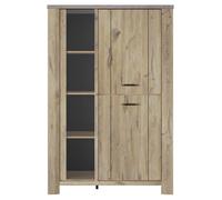 Vaisselier 4 portes effet bois chêne clair