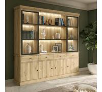 Vaisselier 4 portes vitrées en bois VALENTINE