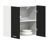 Vaisselier/Buffet de cuisine - Rustique Armoire suspendue avec étagère Lyon Chêne noir 60x31x60 cm@868613