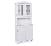 Vaisselier/Buffet Valux Bois Massif Armoire Buffet Console Salle à Manger Blanc - PKline