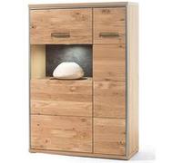 Vaisselier combine droite coloris chene bianco de 2 portes - Longueur 94 x Hauteur 136 x Profondeur 39 cm -PEGANE- chêne bianco G