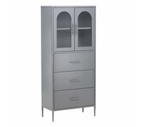 Vaisselier Design en Métal "La Paz" 160cm Gris Clair