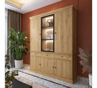 Vaisselier en bois 3 portes dont 1 vitrée VALENTINE