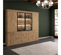 Vaisselier en bois 4 portes dont 2 vitrées VALENTINE