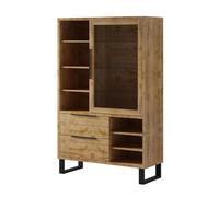 Vaisselier et vitrine CRDIS Alls VAI47-ALLS-004 - Marron - Aspect bois - Contemporain