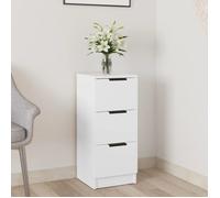 Vaisselier Meuble Rangement - vidaXL - Buffet(1 pc) - bois d'ingénierie - blanc - 30 x 30 x 70 cm - 3 tiroirs@tfi53p