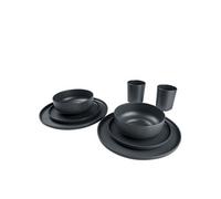 Vaisselle 16 pcs patom mélamine anthracite