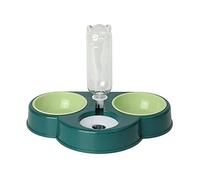 Vaisselle 3 en 1 pour animal domestique - Gamelle d'eau pour chien - Distributeur d'eau automatique anti-déversement - Ensemble combiné pour bol surélevé