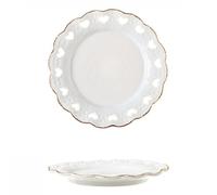 Vaisselle À Bord Doré En Relief Assiette Céramique Domestique Ornements De Dessert Steak Occidental (6 dans,Style A)