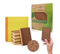 Vaisselle Biodégradable Plat & Salle de Bain Éponges et Chiffons de Nettoyage Eco. Cellulose & Cuivre Infusé Sisal Antibactérien Éponge & Chiffon Très Absorbant. Cuisine Vegan Scrubbers