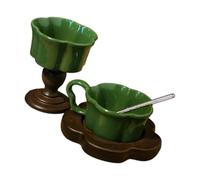 Vaisselle collector Décor pour maison de poupée, cuillère argentée verte | Ensemble de cuillères en alliage avec 1 : 12 1 : 6 étagères pour collectionneurs