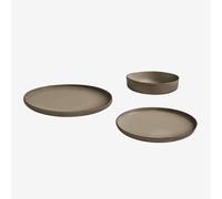 Vaisselle De 12 Pièces En Grès Ronilena Brun Cedar Brun