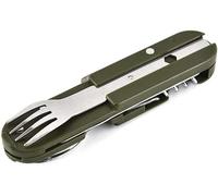 Vaisselle De Camping En Acier Inoxydable 5 En 1,Outils De Camping En Plein Air,Vaisselle D'extérieur,Vaisselle Pliante Multifonctionnellevaisselle De Voyage¿1 Pièces¿