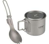 Vaisselle de camping, titane ultraléger, fourchette cuillère à soupe pliable (spork), 550ml