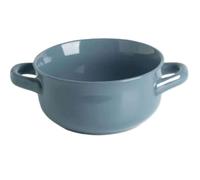 Vaisselle de cuisine en porcelaine - Grand bol à soupe et nouilles en céramique avec double poignée - Bols de service empilables pour petit-déjeuner - Bol à céréales pour oignon, soupe, nouilles,