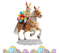 Vaisselle de Lapin de Pâques pour Tables,Centritable de Pâques - Décoration de Maison de Pâques en Acrylique 2D,Ornement de Pâques de 18 cm/7 Pouces, décoration de Plateau de Niveau