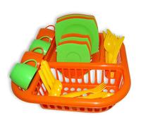 Vaisselle de poupée avec égouttoir pour 4 poupées