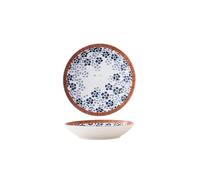 Vaisselle en céramique Assiette ronde profonde rétro japonaise créative, assiette à salade de steak en céramique for la maison-beau temps(Romantic cherry blossoms)