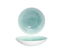 Vaisselle en céramique Bol profond rond émaillé à large bouche en céramique, vaisselle simple rétro exquise -9,5 pouces rouge(8.5 inch green)