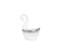 Vaisselle en céramique Glaçage rond chinois avec or et changement progressif de gris peut être une assiette en céramique micro-ondable-bol de 9 pouces(Gradual change Grey Swan)