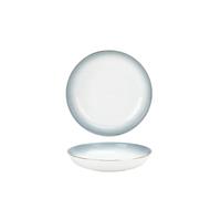 Vaisselle en céramique Glaçage rond chinois avec or et changement progressif de gris peut être une assiette en céramique micro-ondable-bol de 9 pouces(7 inch deep plate)