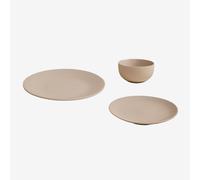 Vaisselle En New Bone China De 12 Pièces Elmora Tapioca Beige Beige