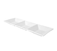 Vaisselle en porcelaine série Avanti Collection, utilisation privée et gastronomie, Porcelaine, Dippschale mit 3 Feldern 23cm