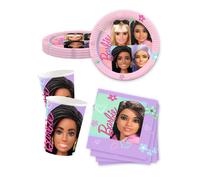 Vaisselle jetable - Kit anniversaire vaisselle Barbie