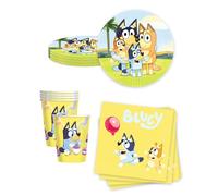 Vaisselle jetable - Kit anniversaire vaisselle jetable Bluey