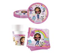 Vaisselle jetable - Kit anniversaire vaisselle jetable Gabby et la maison magique