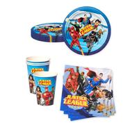 Vaisselle jetable - Kit anniversaire vaisselle jetable Justice League